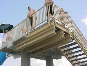 China Strong FRP Railing Systems Construction Site Fiberglass Staircase Railing factory