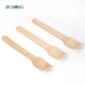 China Bamboo Biodegradable Disposable Cutlery Tableware Wooden Fork Set 95mm factory