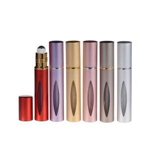 China Roller Ball  Empty Aromatherapy Bottles Aluminum Essential Oil Container on sale
