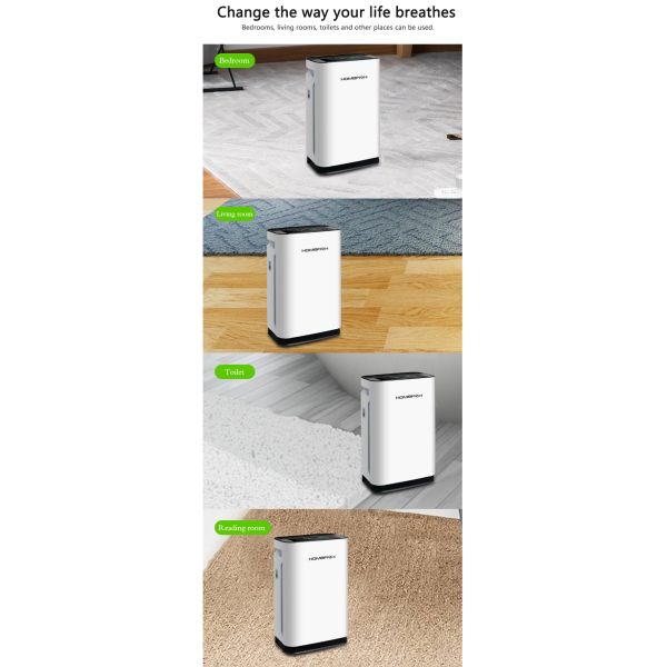 Homefish OEM Purificador De Ar Luftreiniger UVC Hepa Filter 2021 Air Purifier With Humidifying Function Air Purifier