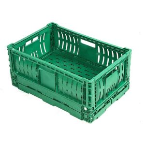 Vented Foldable Fruit And Vegetable Plastic Crates Loading Capacity 20kg