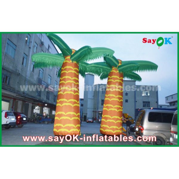 Custom White Led Tree Inflatable Lighting Decoration With Air Blower SGS Certificate