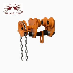 China Jib Crane Geared Girder Trolley 2.2m Curved Track Radius Easy Adjustable factory
