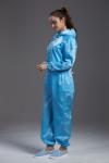 Microelectronics Anti Static Garments Hooded Coveralls Dust Protection Clothing