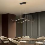 Modern Minimalist Creative Linear Long Strip Dining Room Chandelier For