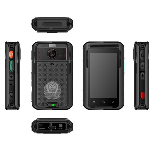 5G NR/SA Thermal Imaging Body Camera 4K HD 3500mah Dual Battery EIS 4G 64GB 3