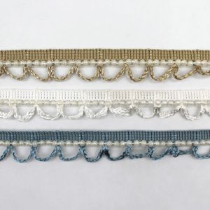 China Pearl Beaded Chain Polyester Tassels With Fringes Trim on sale