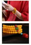 Fashion Jewelry Natural Round Bead Stone Natur Orange Yellow Amber Crystal