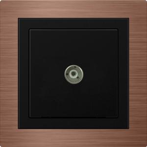 China Aluminum Material Television Socket 86mm x 86mm Rose gold / Black factory
