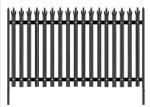 Wide 2750mm Green Palisade Fencing On Top Of Wall