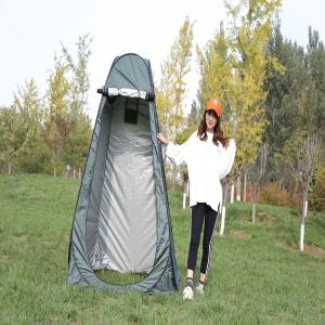 China Straight Bracing Type Pop Up Shower Tent Folding Thick Silver Coated factory