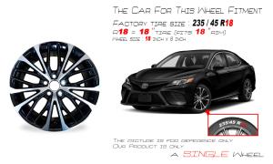 China Machined Black Wheels For 18-22 Toyota Camry OEM Rim 75221B factory
