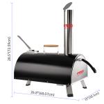 Semicircular Pizza Oven 12" Pizza Stone Wood Pellet Fired Outdoor Pizza Oven