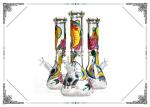 13.5 Inches 7MM Beaker Glass Smoking Tube With Snake Art On Glass