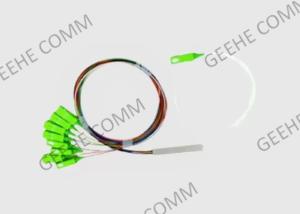 China Single Mode Steel Tube 1x8 SC/APC Mini Fiber Optic PLC Splitter 0.9mm factory