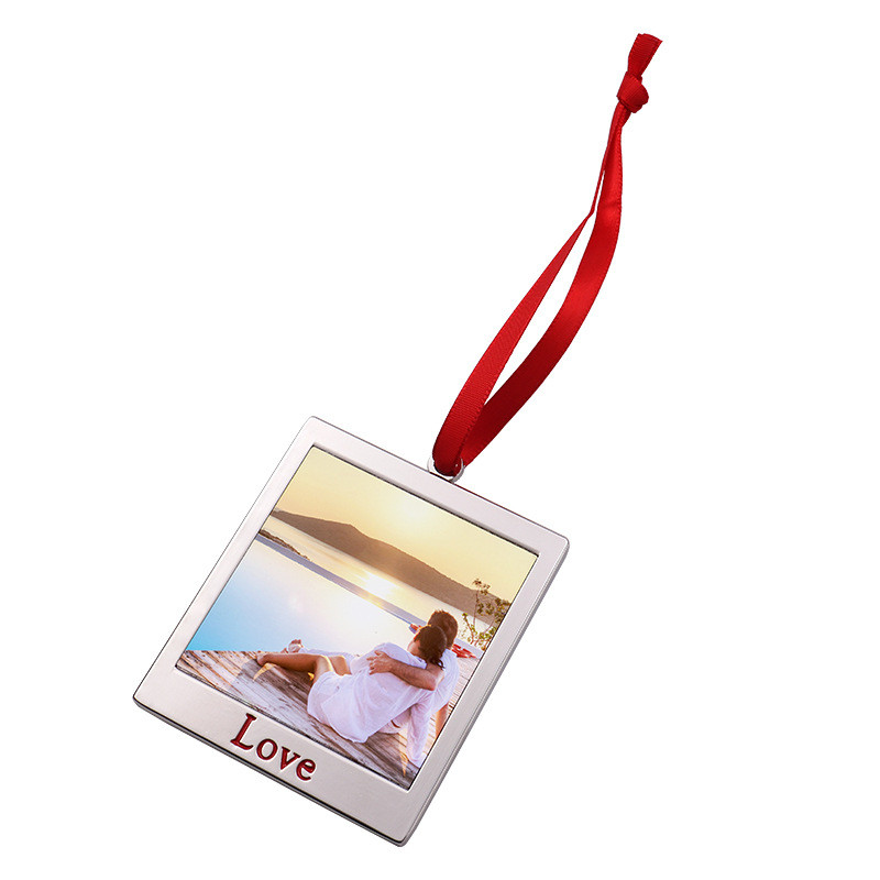 Sublimation Christmas Hanging Ornaments Metal Pendant For Christmas Tree Decoration