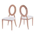 Stackable 47x59x94cm Hotel Banquet Chairs Stainless Steel Wedding Chairs