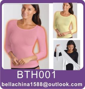 China Best thermal underwear skins thermal top long sleeve tops for women 100% tactel factory