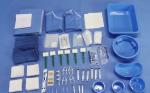 Blue Nonwoven Cardiovascular Angiography Drape Pack With Incise Film