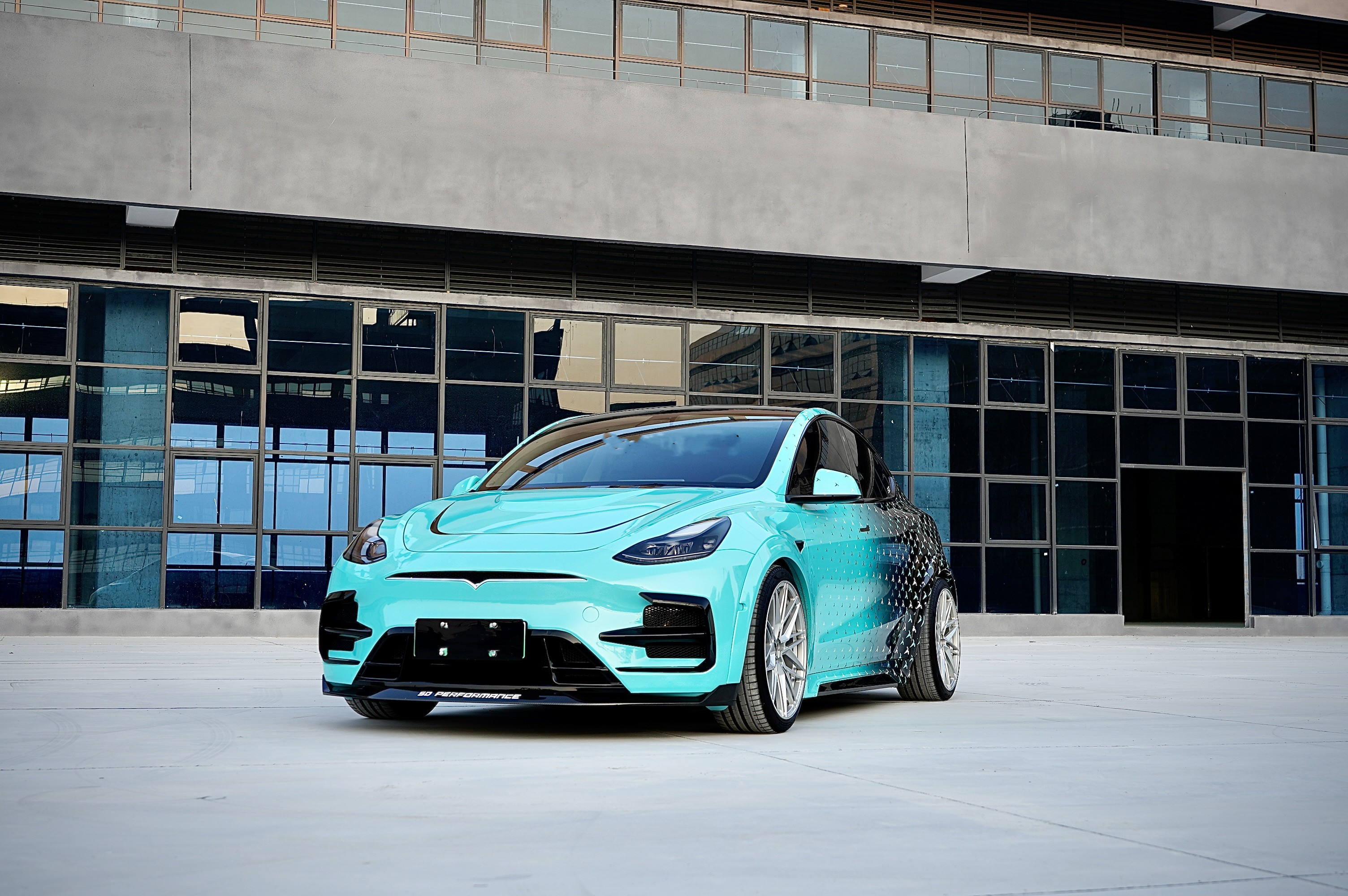 Auto Parts for Tesla MODEL Y Body Kit MODEL Y Upgraded SD-style Front and Rear Bumper Spoiler Carbon Fiber Body Kit