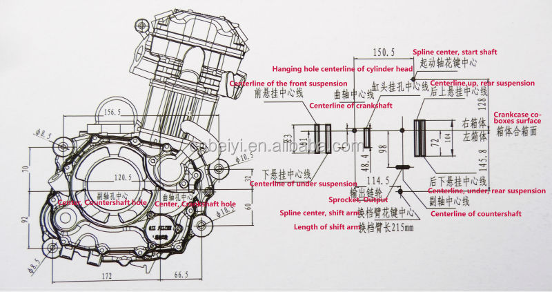 11.5/7000kw/rmin Chongqing Zongshen 300cc Water Cooled Gasoline Engine Accessories