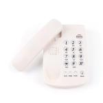 Battery Free Basic Desk Phone ODM Black White Key Fixed Corded Phone