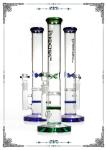 Straight Tube Honeycomb Perc With Turbine Perc Glass Bong Smoking Water Pipe