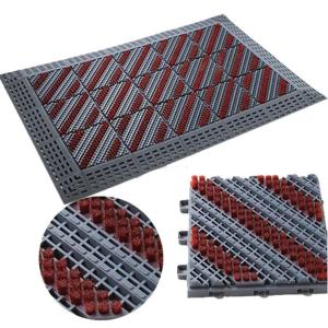 China 15x15 Heavy Duty Shoe Scraper Mats Outdoor Shoe Cleaning Mats Weather Resistance factory