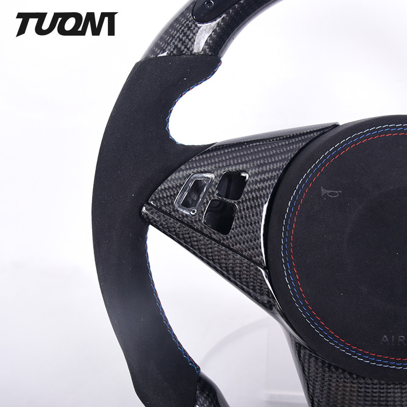 Matte Carbon Fiber Steering Wheel Bmw M5 E60 Sports Alcantara 350mm Auto Parts