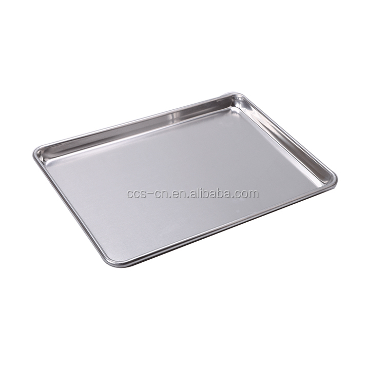 commercial 26''*18''*1'' 1mm rectangle full size baking tray baking pan full bun pan heavy duty wire-in-the-rim flat baking tray