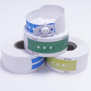 China UPC Barcode Patient ID Bracelet , Vinyl Medical Hospital Arm Band on sale