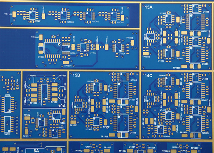 8L Computer Circuit Board Blue Soldmask Immersion Gold SMT circuit board