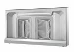 EQVVV T956B T Shape Chimney Hood Silvery S.S. Black Metal Certified Stylish.