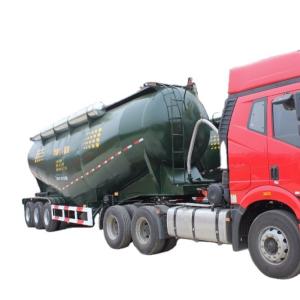 China 30-50t Max Payload 3 Axles Dry Bulk Cement Tank Truck Trailer for Mobile Road Tanker factory
