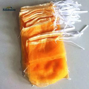 Drawstring Closure Virgin HDPE Plastic Monofilament Mesh Sack Customized for
