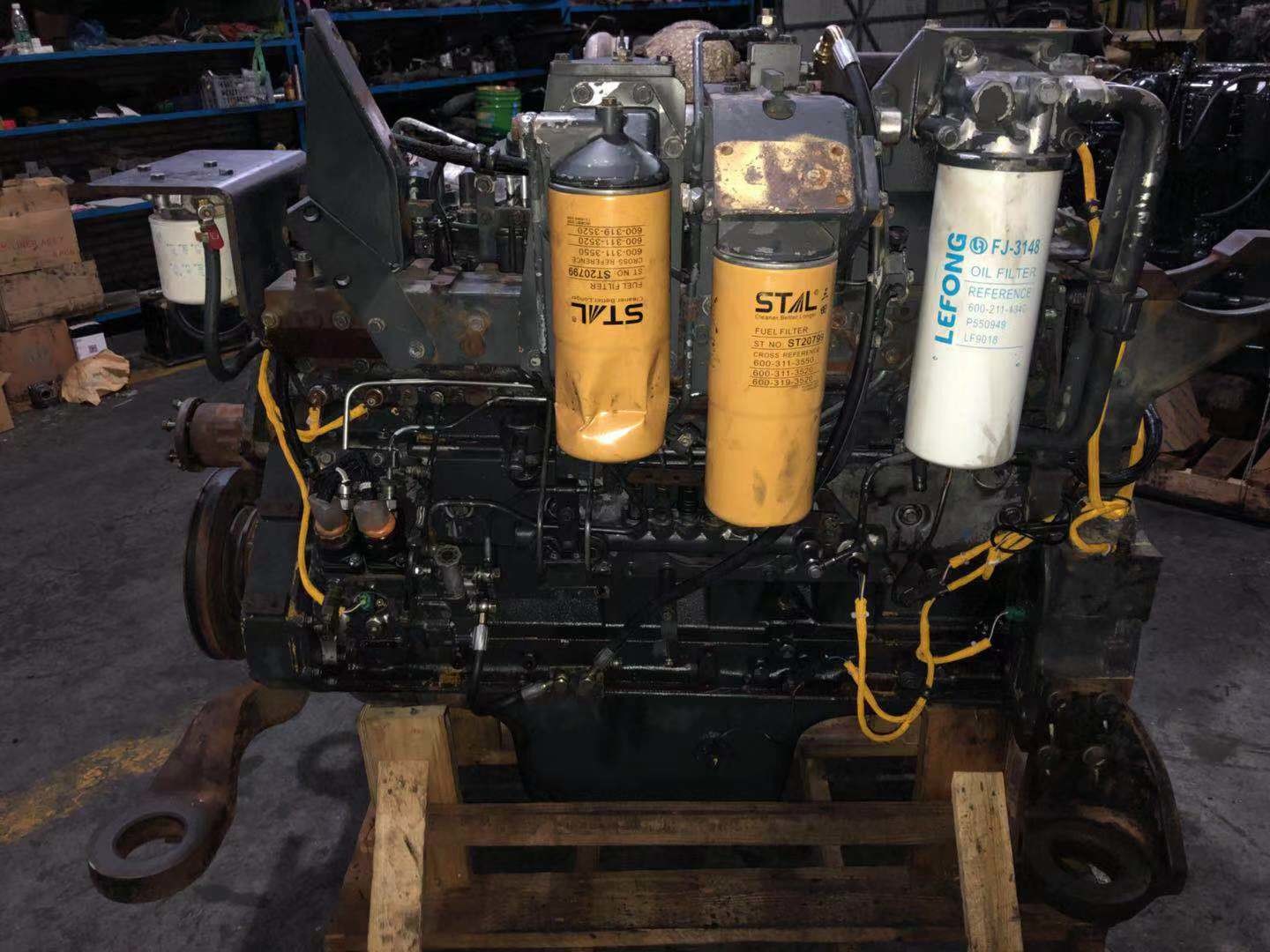 6D125-3 Diesel Used Engine Assembly 850Kg Weight For Excavator Pc450-7 Orginal