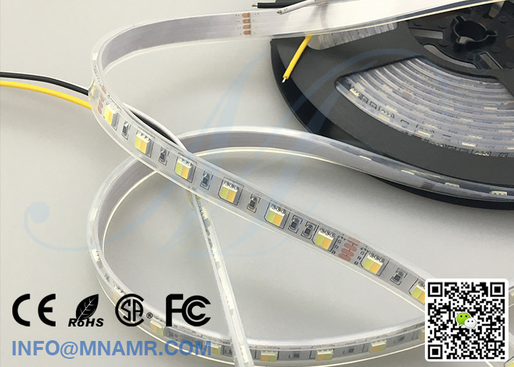 Dimmable LED Strip Lights 12v 24v 15w Shop Lighting Mix Color Temperature Constant Current 5 Meters Each Reel