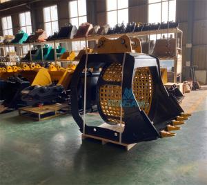 China Rotating Screening Bucket 36T Rotating Screening Bucket Excavator Crusher Bucket 36 Tonne factory