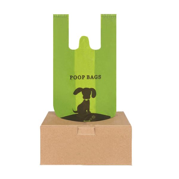 China biodegradable dog poop bags with handles factory