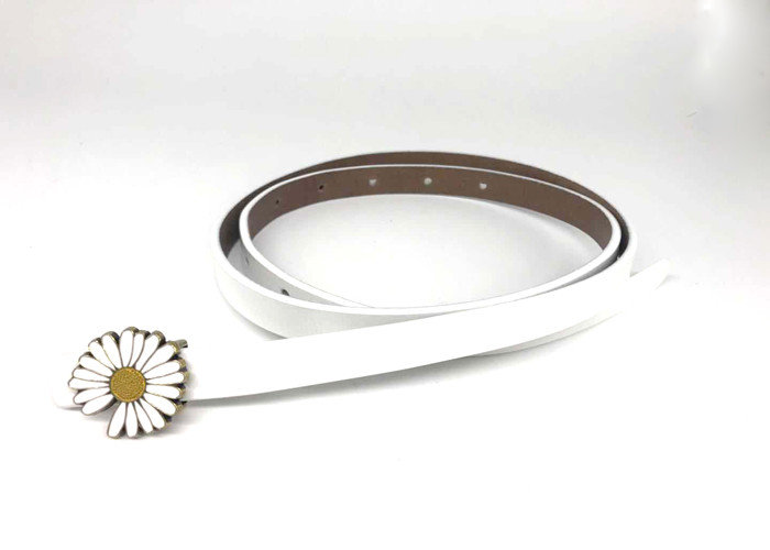 Fashion Jeans 13mm Woman Metal Daisy Buckle Thin Belt
