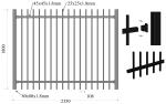 garrison security fencing panels 2.1m*2.4m black powder coated interpon Akzo