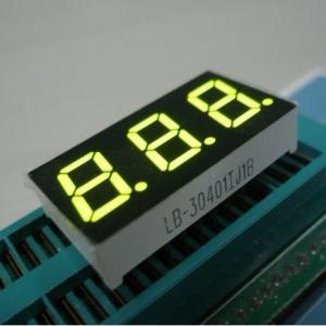 China Yellow Green Triple Digit 7 Segment LED Display Common Anode factory