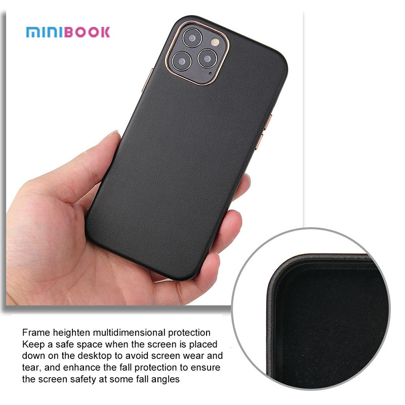 Minibook Design Mobile Phone Case PU Leather for iPhone 12 and Daily Life Protection