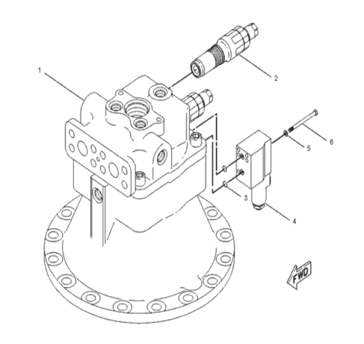 E320 M2X120B Excavator Swing Motor Assembly 116-3549