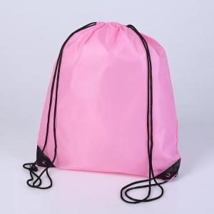 China Trainning White Drawstring Backpack , Waterproof Large Drawstring Sports Bag factory