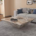 Sintered Stone Marble Top Coffee Table Rectangle Brazil Brown Simple Modern