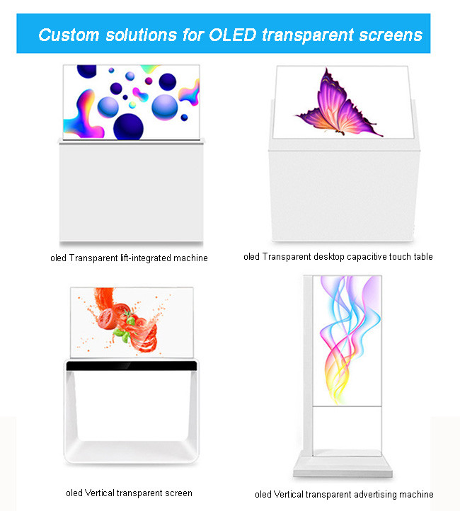 HD Interactive Transparent OLED Display 30in Transparent Digital Signage
