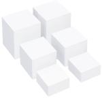 White Acrylic Five-sided Buffet Food Display Stand Cubic Cake And Dessert