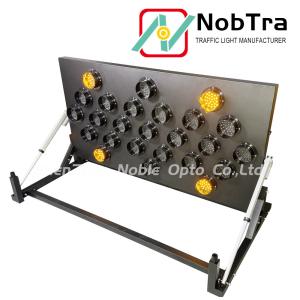 China 25 Amber LED Trailer or Vehicle Mount Solar/Battery Power Arrow Signs factory