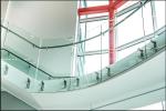 Custom Glass Balcony Railing Frosted Privacy Design Fire Rated For Villas